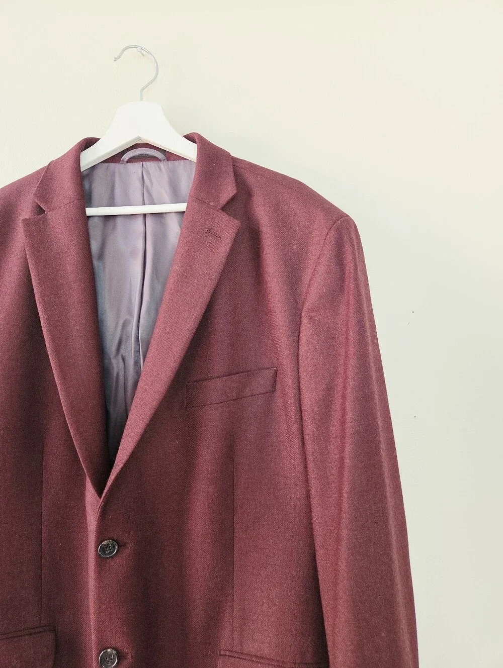 Lauren Ralph Lauren Dark Wine Burgundy Heavy Suit Blazer Sportcoat 48R 48